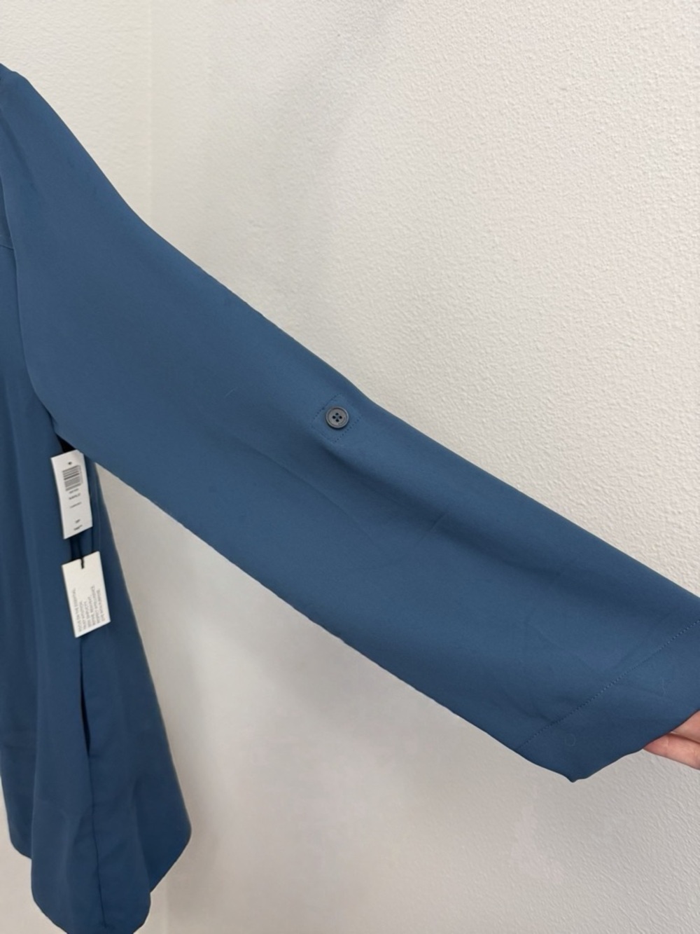 Aritzia Babaton Kahlo Mid-Length Belted Blazer Jacket Blue Teal NWT Size S - Picture 10 of 15